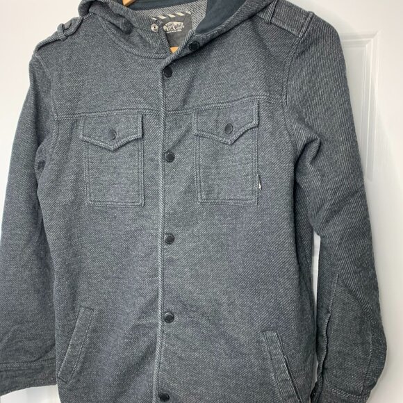 Vans Dark Grey Buttoned Hoodie - Picture 1 of 12
